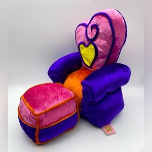 Vintage Funky Girl Dolls Plush Chair & Ottoman by Playgro 1990s